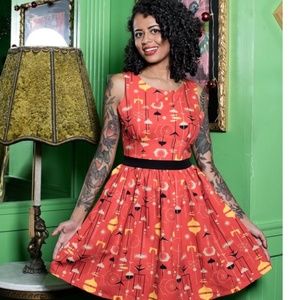 Red Sourpuss Pinup Shift/holiday Dress NWT